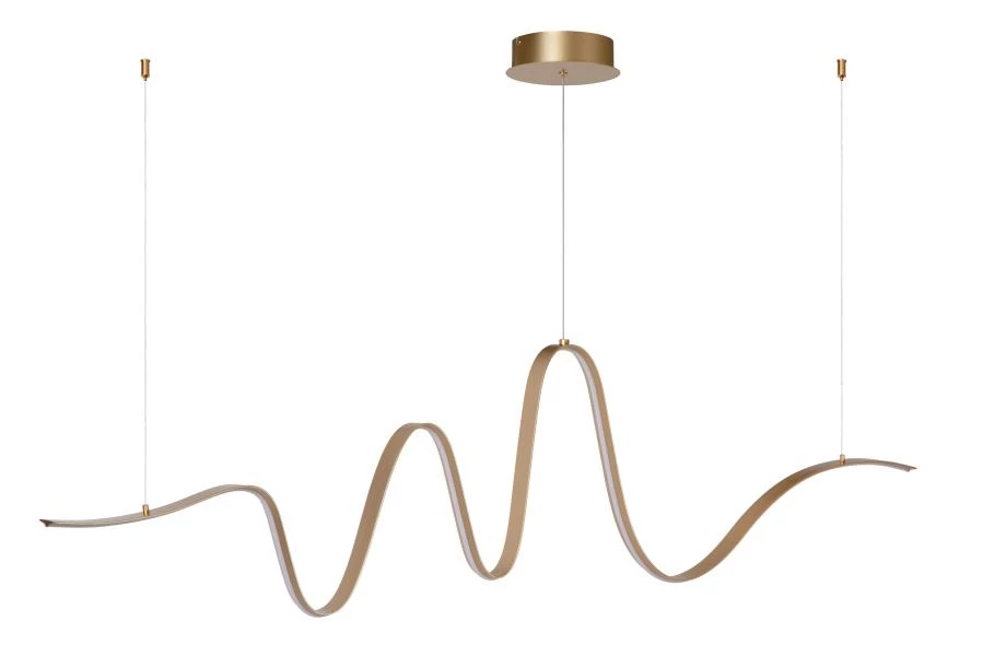 Lucide Premium LAMBADA - Pendant light - LED Dim. - 1x33W 2700K/3200K - Matt Gold / Brass - turned off